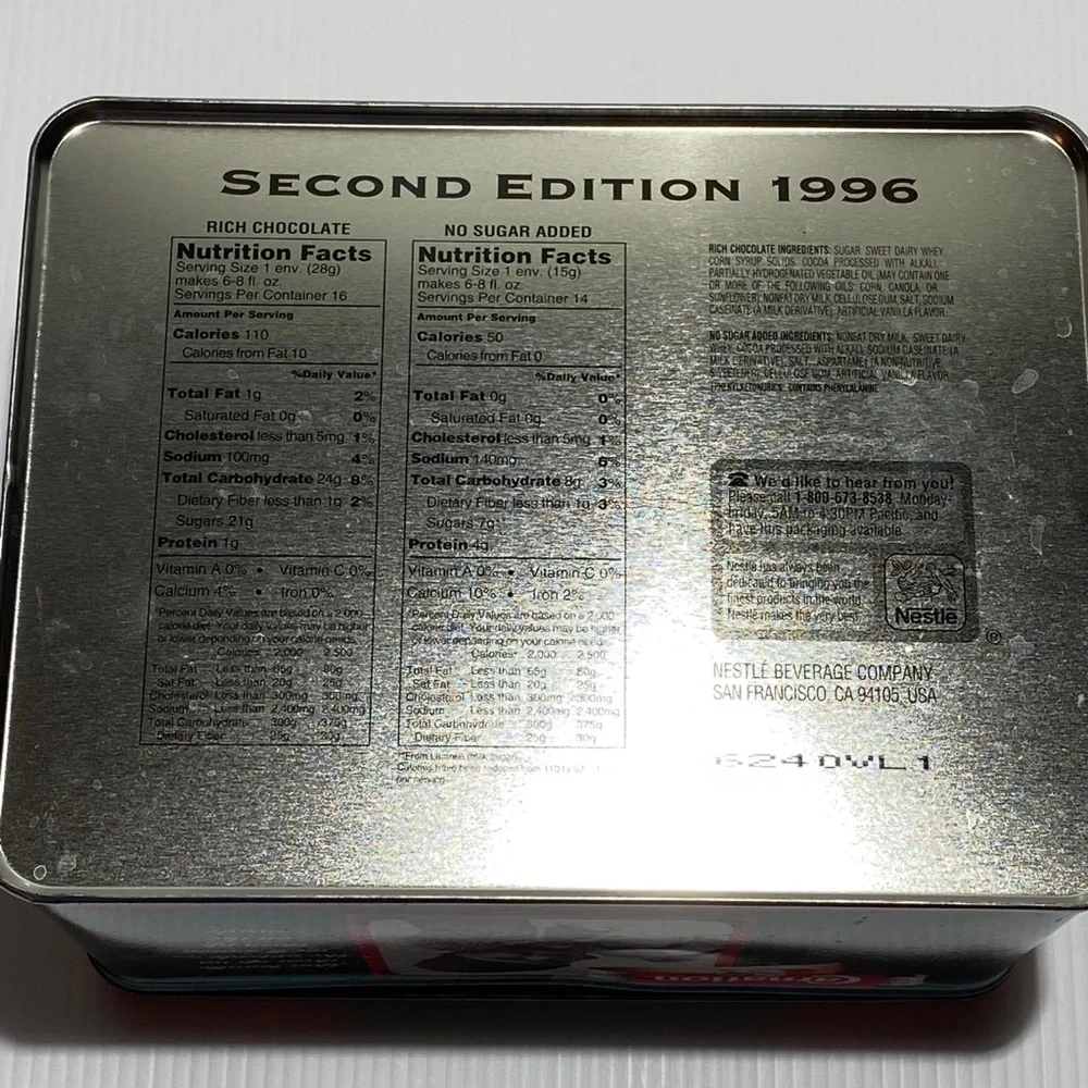 Vintage Tin Carnation Hot Cocoa Tin Vintage Decor